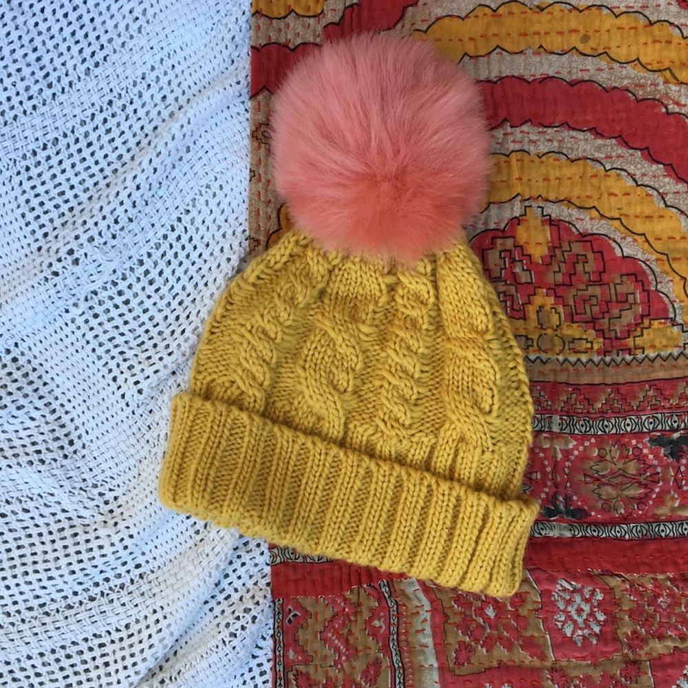 Anthropologie Pom-pom hat
